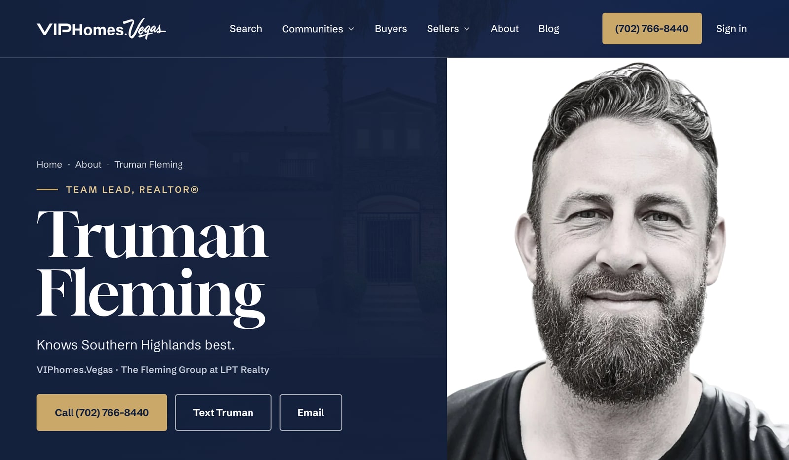 An agent's own page